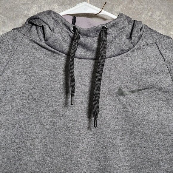 Nike Therma Hoodie Mens Large Gray Dri FIT Hooded Sweatshirt Pullover 932022-071 - Picture 2 of 8